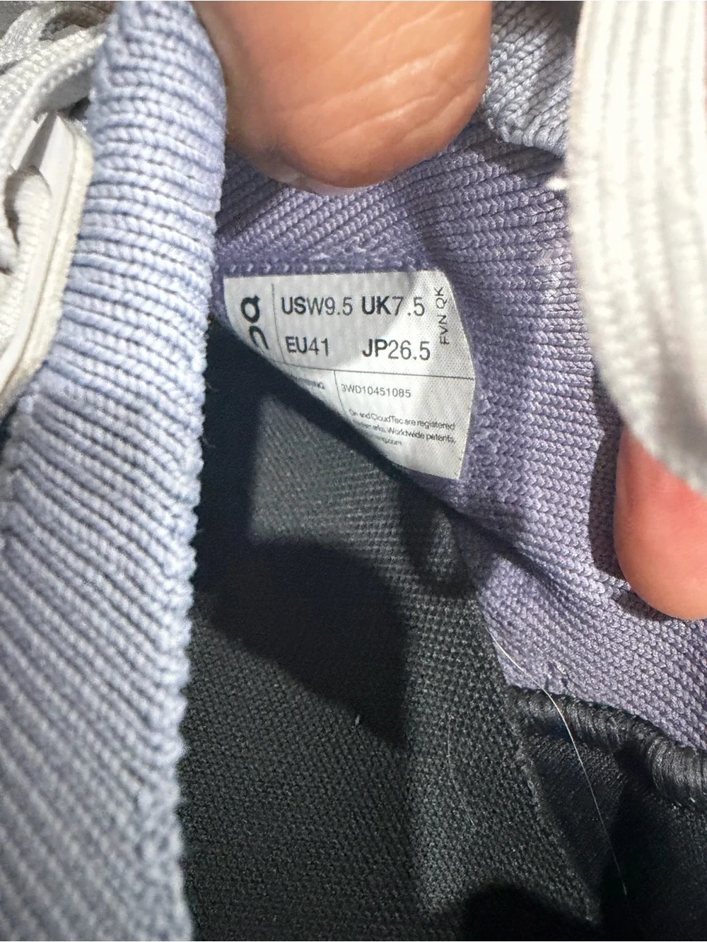 On Running Women's Sneakers in Light Lavender and White